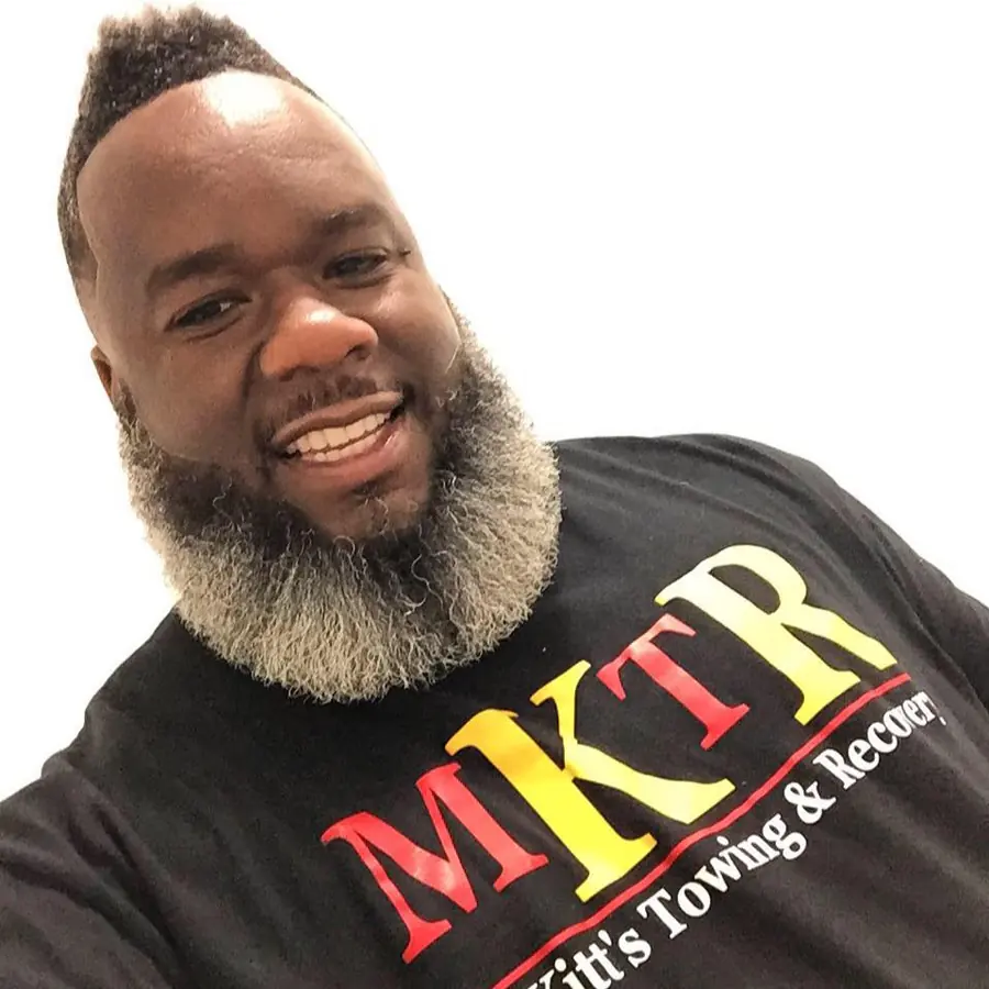 Tony Kitt in a Mr. Kitt's Towing and Recovery shirt