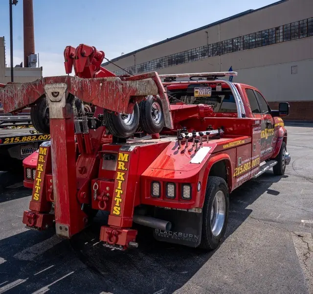 A Mr. Kitt's heavy duty wrecker with the boom stowed